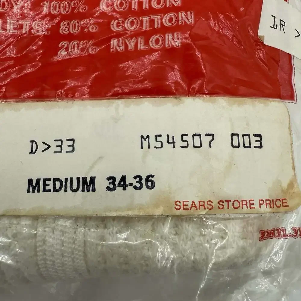 Vintage Sears Heavyweight Thermal Circular Knit Ankle Length Drawers MEDIUM NIP